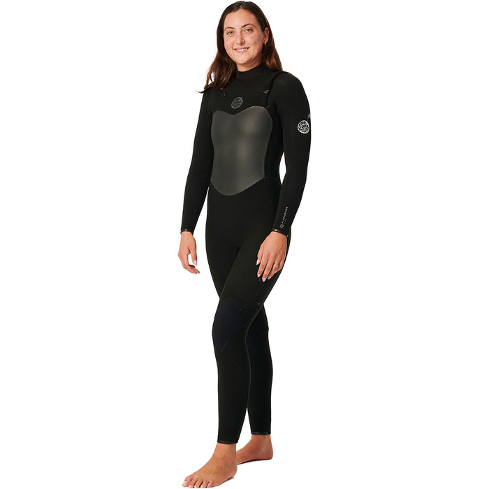 2024 Rip Curl Womens Flashbomb 5/3mm Chest Zip Wetsuit 14DWFS - Black